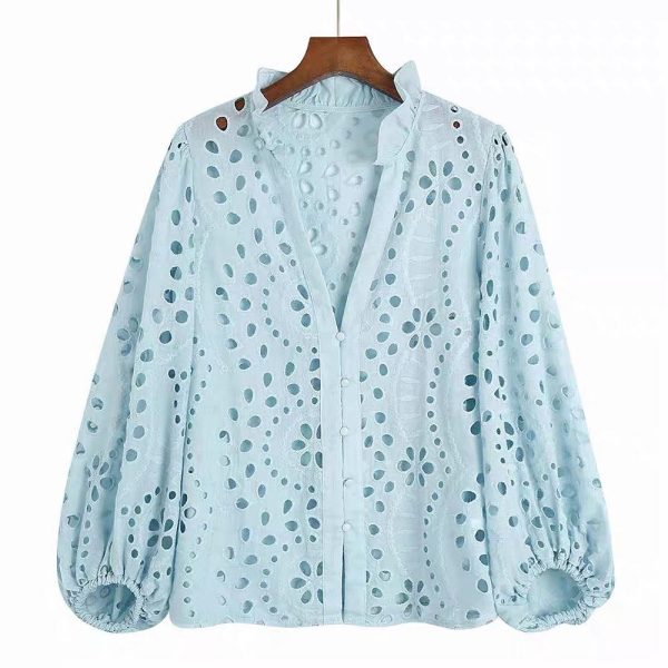 Marianna Premium Eyelet Blouse on Sale