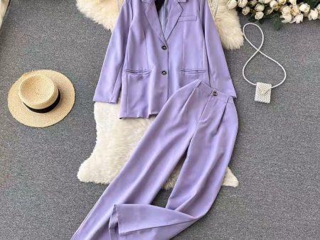 Lilac Statement Suit Set Fashion