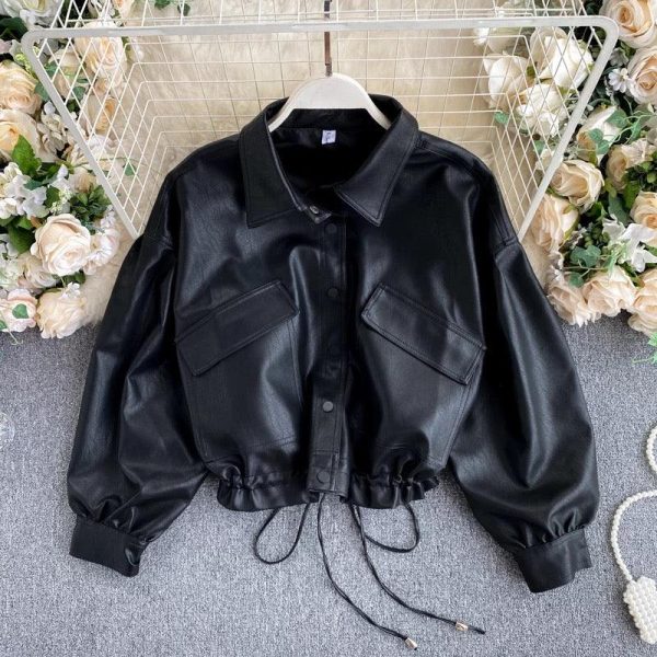 Moss PU Jacket Fashion