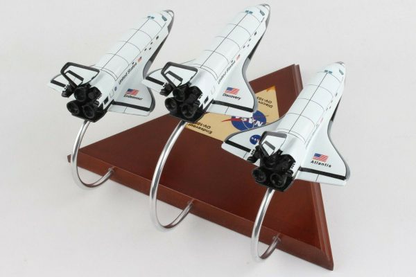 NASA US Space Shuttles Orbiters Atlantis, Endeavour and Discovery Wood Models Collection Online Hot Sale