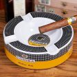 Cohiba Luxury Bone China Ceramic Round Cigar Sigaretts Ashtray For Sale