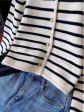 Marietta Striped Woolen Cardigan Supply