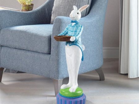 Easter Bunny Rabbit Butler Statue Sculptural Table Supply