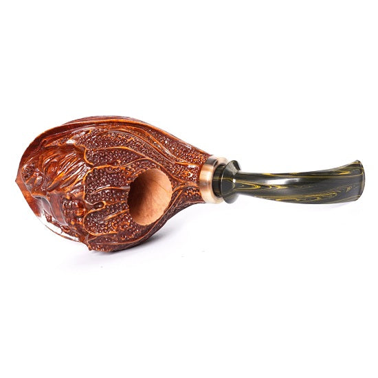 Collectible Designer Two Faced Good and Bad Style Ergonomic Hand Carved Crafted from Premium Solid  Briar Wood Online Hot Sale