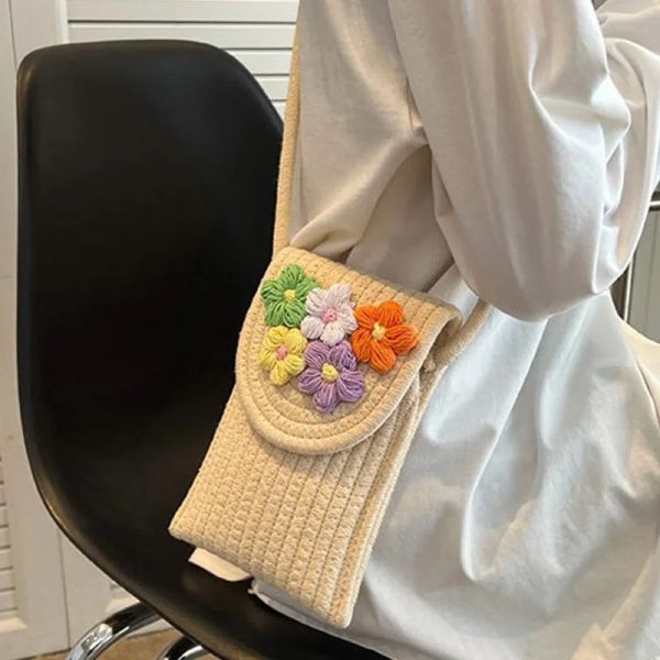 Biscotti Floral Summer Jute Bag For Sale