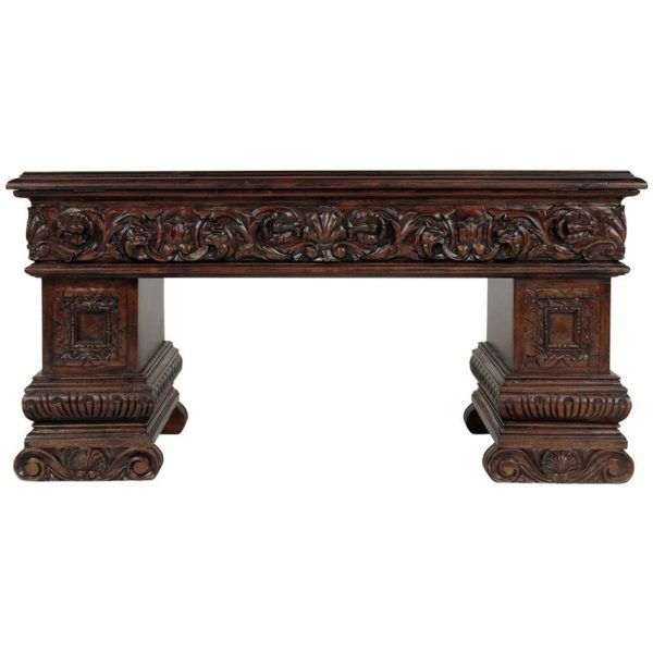 Antique Hand-Carved Mahogany Sculptural Coffee Table Hot on Sale