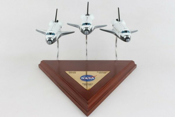 NASA US Space Shuttles Orbiters Atlantis, Endeavour and Discovery Wood Models Collection Online Hot Sale