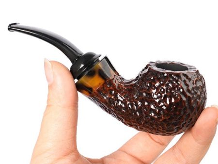 Collectible Designer Apple Pipe Style Ergonomic Hand Carved Crafted from Premium Solid  Briar Wood on Sale