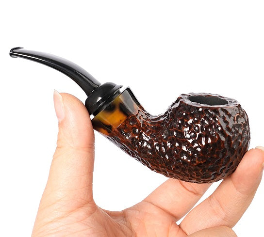 Collectible Designer Apple Pipe Style Ergonomic Hand Carved Crafted from Premium Solid  Briar Wood on Sale