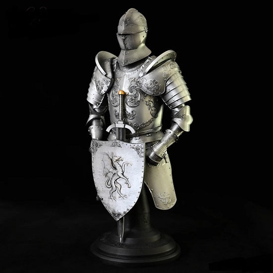 Medieval European Elite Knight  Battle Armor Sculpture Collection For Sale