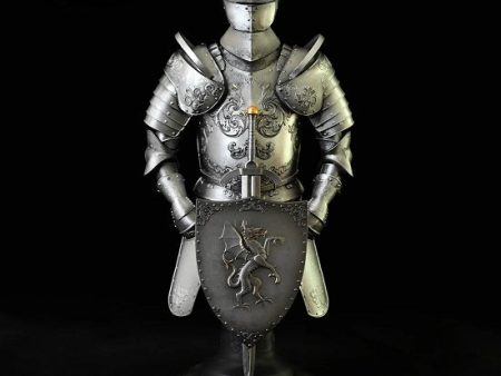 Medieval European Elite Knight  Battle Armor Sculpture Collection For Sale