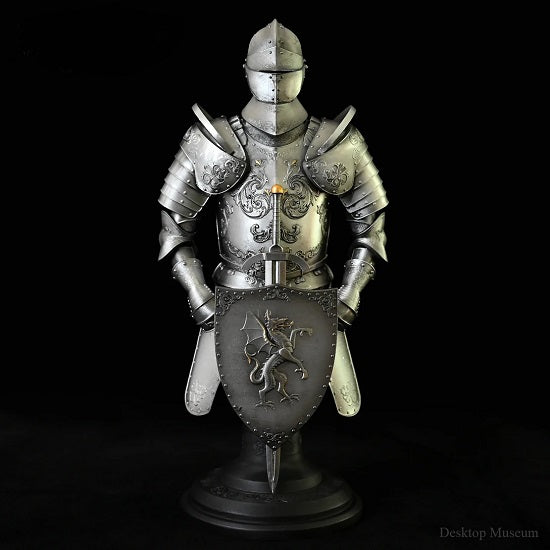 Medieval European Elite Knight  Battle Armor Sculpture Collection For Sale