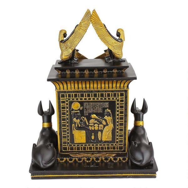 Egyptian Temple of God Anubis Sculptural  Desktop Clock Cheap