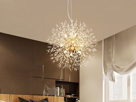 Modern Sky Star Fireball Crystal Pendant LED Ceiling Lighting  Fixture For Sale