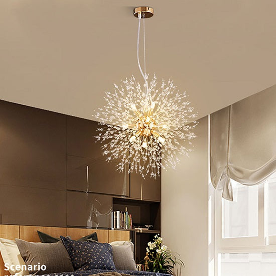 Modern Sky Star Fireball Crystal Pendant LED Ceiling Lighting  Fixture For Sale