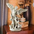 St. Michael Archangel  Standing On The Demon Medium Statue by Artist Guido Reni on Sale