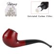 High Quality Handmade Premium Food Grade Natural Red Sandalwood  Wood Pipe with Accessories For Cheap