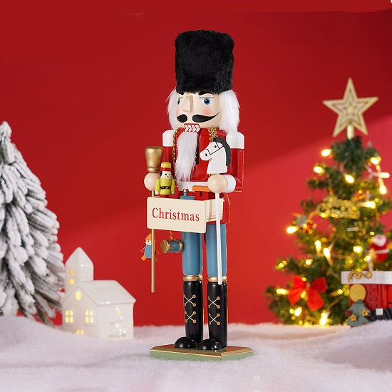 Christmass Chef Nutcracker Soldier With Christmass Sign Large Wood Statues Figurines Discount