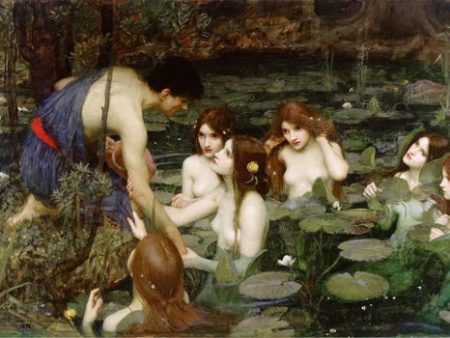 John William Waterhouse Artwork Hylas And The Nymphs Canvas Painting For Discount