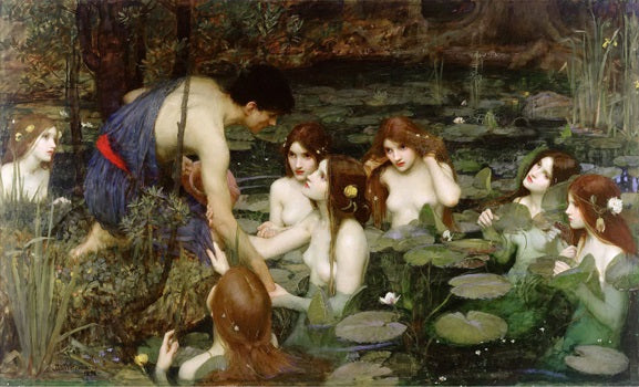 John William Waterhouse Artwork Hylas And The Nymphs Canvas Painting For Discount