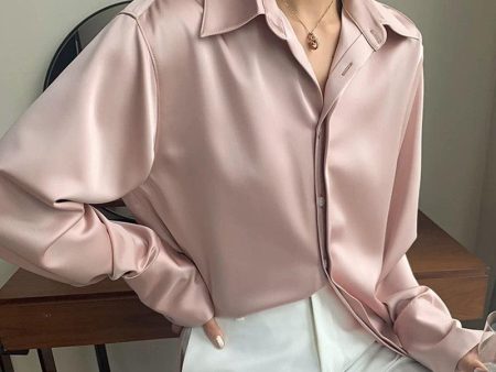 Delilah Luxe Satin Shirt Hot on Sale