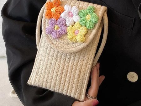 Biscotti Floral Summer Jute Bag For Sale