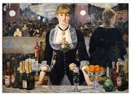 Edouard Manet A Bar at the Folies Bergere Canvas Painting For Cheap