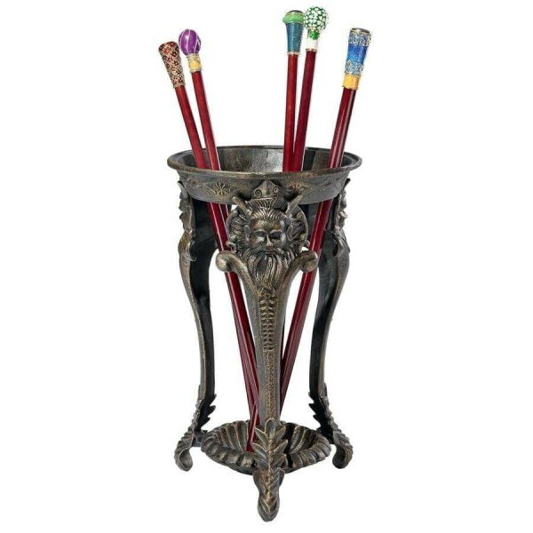 Elegant Greek Style Cast Iron Walking Stick and Umbrella Stand Holder Fashion