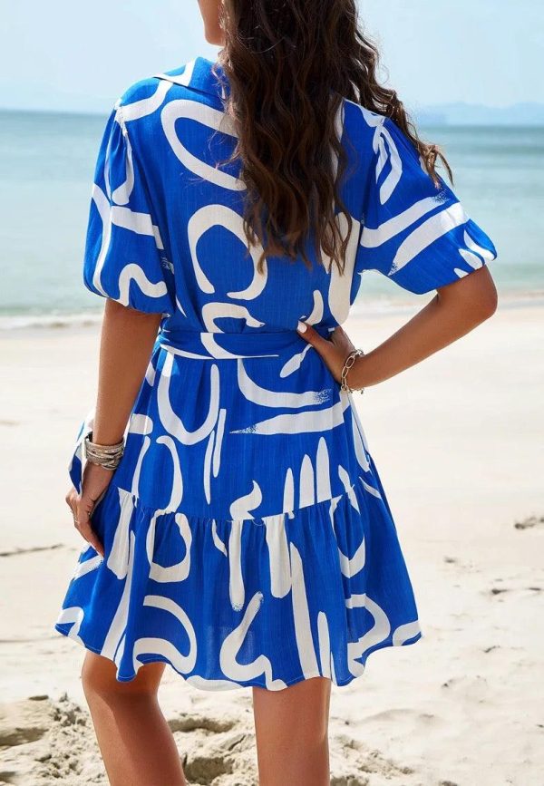 Bitsy Breezy Summer Dress in Blue For Sale