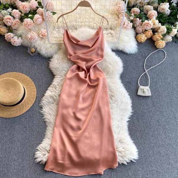 Clara Luxury Satin Dress Discount