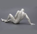 Modern Art Series Nude Male Thinker Ceramic Statue Abstract Naked Body Art Sculpture Online Sale