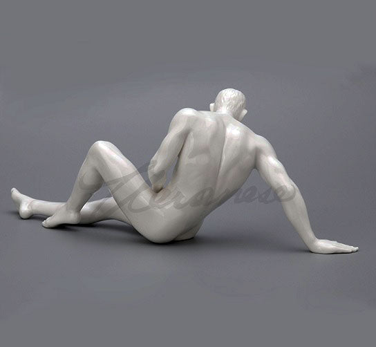 Modern Art Series Nude Male Thinker Ceramic Statue Abstract Naked Body Art Sculpture Online Sale