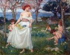 John William Waterhouse Artwork A Song of Springtime Canvas Painting Online Sale