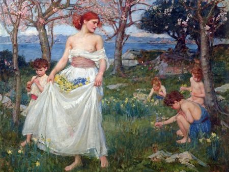 John William Waterhouse Artwork A Song of Springtime Canvas Painting Online Sale