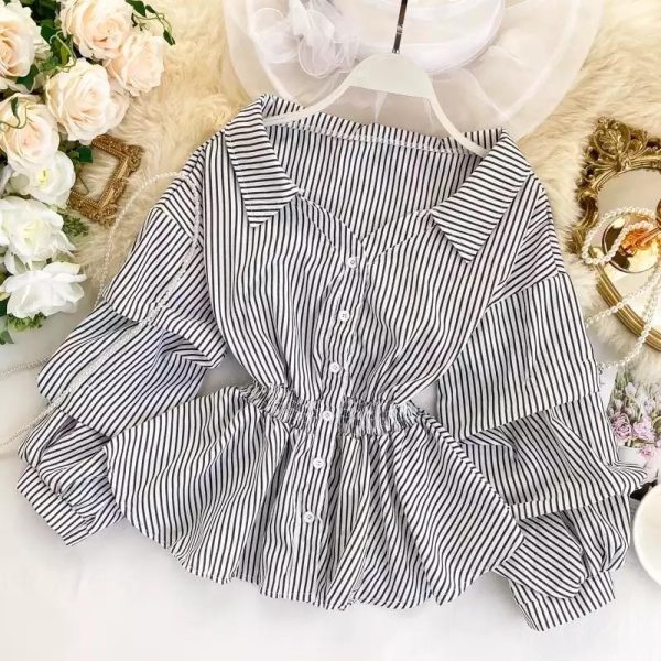 Donna Striped Blouse Online Hot Sale