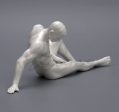 Modern Art Series Nude Male Thinker Ceramic Statue Abstract Naked Body Art Sculpture Online Sale