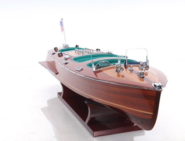 Chris Craft Triple Cockpit Medium Boat Wood Model Speedboat Ship Assembled Online Sale