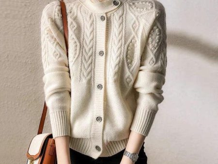 Beret Woolen Statement Cardigan For Cheap