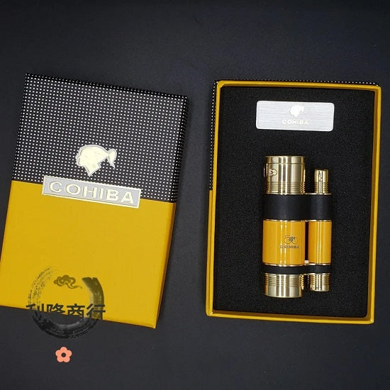 Private Collection Cohiba Luxury Cigar Sigarett Lighter Windproof Flint Jet Griding Wheel For Cheap