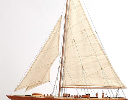 America s Cup 1933 Endeavor J Class Sailboat Small Wood Model Yacht Supply