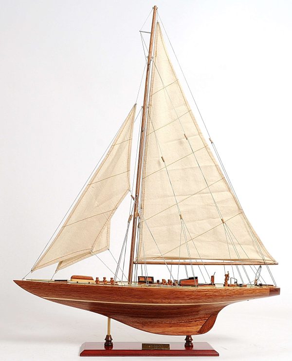 America s Cup 1933 Endeavor J Class Sailboat Small Wood Model Yacht Supply