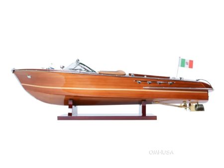 Aquarama Medium Italian Speedboat Ship Collectible Wood Model Assembled Hot on Sale