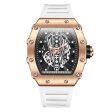 Mens Hublot Swiss Style Top Brand Tonneau Holow Dial Design  Luxury Multi-function Chronograph Quartz Watch Online