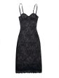 Cellar Lace Midi Dress in Black Sale