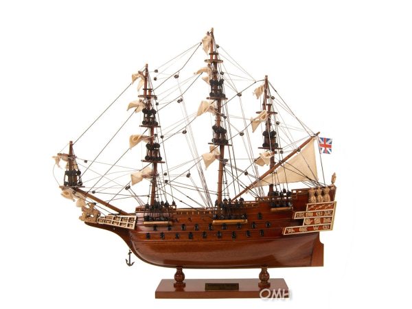 HMS Sovereign Of The Seas Tall Ship Small  Wood Model Sailboat Assembled For Sale