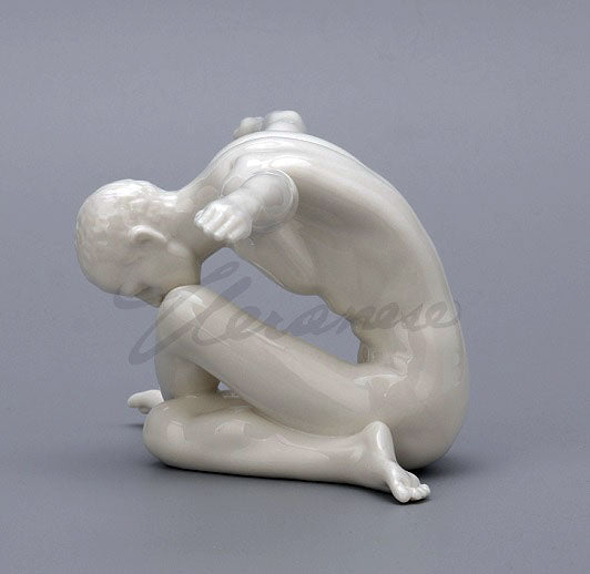 Modern Art Series Nude Male Fly Away Ceramic Statue Abstract Naked Body Art Sculpture For Sale