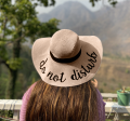 Do Not Disturb Straw Hat - Cream For Discount