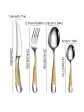 Star Diamond Steak Collection Elegant Glossy Stainless Steel Dinnerware 24 pc Set Delicate Cutlery Tableware on Sale