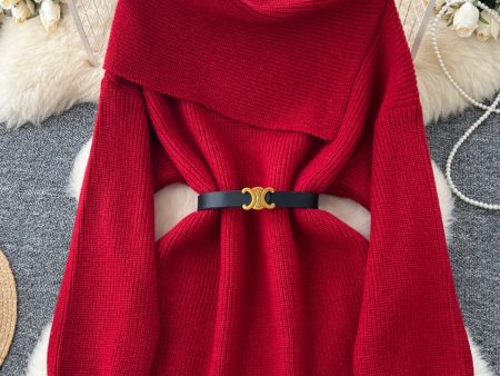 Amira Woolen Sweater with Belt Online