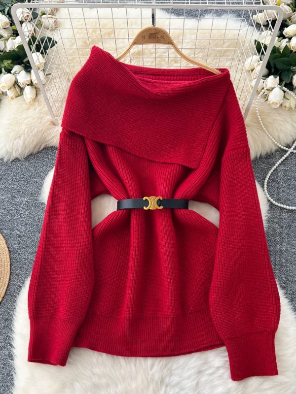 Amira Woolen Sweater with Belt Online